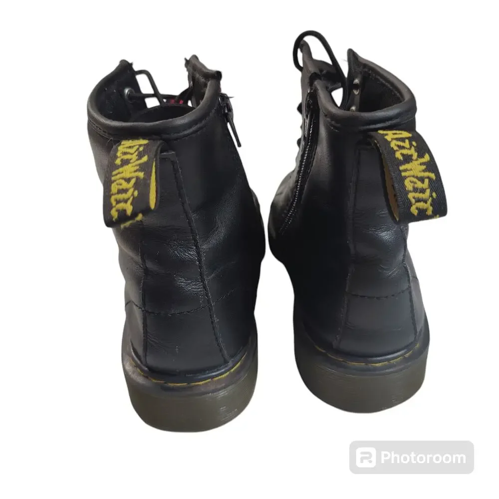 Dr. Martens Youth 3 Women's 5 Softy T Combat Boots High Top Side Zip 1460J